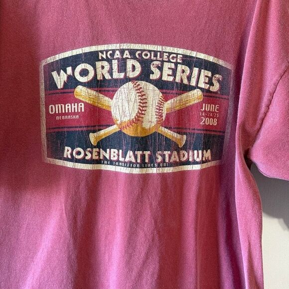 Step Ahead NCAA World Series Fresno State Beat Georgia Bulldogs Tee Burgundy XL - Picture 2 of 8